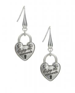 Серьги-подвески в форме сердца с серебряным покрытием Patricia Nash, Silver Ox