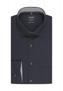 Деловая рубашка Luxor, спортивные манжеты, мужская OLYMP, черный