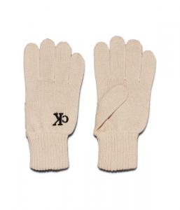 Перчатки женские Calvin Klein Jeans с добавлением акрила и хлопка, бежевый