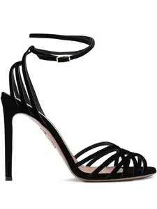 Бархатные босоножки Wild Dream 105 Aquazzura, черный