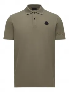 Рубашка поло с вышитым логотипом Moncler, зеленый