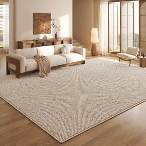 Budis Ковер 140х200 см для гостиной/спальни, плотный противоскользящий, в скандинавском стиле, однотонный