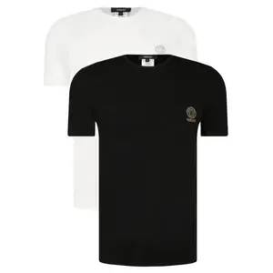 Комплект из двух футболок приталенного кроя Versace, белый