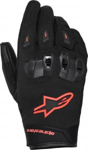 Водонепроницаемые мотоциклетные перчатки Alpinestars sp xz wp, Black/Neon Red