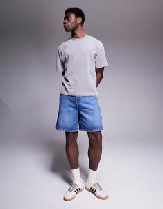 Джинсовые шорты стандартной длины ASOS DESIGN темно-синего цвета