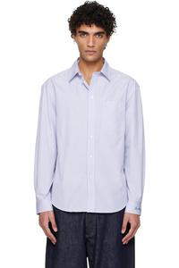 Burberry Футболка с надписью Riordan бело-синего цвета