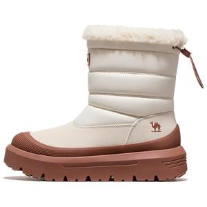 Утепленные противоскользящие полусапожки Snow Puff для женщин CAMEL, айвори белый/коричневый