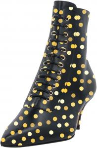 Женские ботильоны Tang'scuisins с заостренным носком, боковой молнией, низким каблуком-киtten, ремешками, для свиданий, работы и официальных мероприятий, размер 4-16 US, Polka Dot