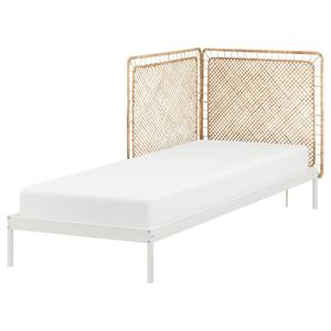 Каркас кровати с 2 изголовьями VEVELSTAD IKEA, 90x200 см, цвет rattan