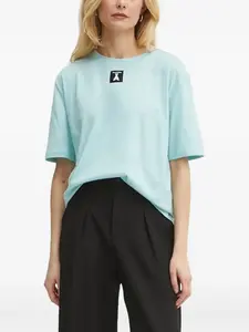 Футболка с нашивкой-логотипом Patrizia Pepe, синий