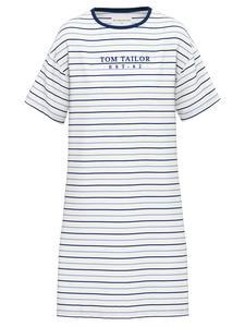 Ночная рубашка Zaria в белую полоску средней ширины Tom Tailor