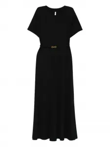 Платье миди с короткими рукавами и поясом IMPERIAL, черный