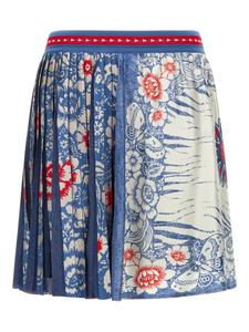Roberto Cavalli юбка мини с принтом Banda, синий