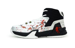 QIAODAN Grinding 1 Cushioning Anti-Slip And Wear-Resistant High-Top Basketball Shoes Men's Black White