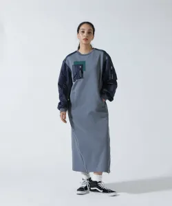 Платье с рукавами в стиле милитари AULA AILA (Aura Aila), изготовленное на заказ B'2Nd, цвет Navy