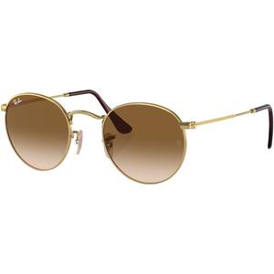 Солнцезащитные очки Ray-Ban Round Metal Ray-Ban, Gold/Clear Gradient Brown
