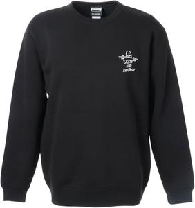 Мужская толстовка с круглым вырезом Thrasher TH94601 / SK8 & DESTROY CREW (с логотипом бренда) Классическая модель, черный