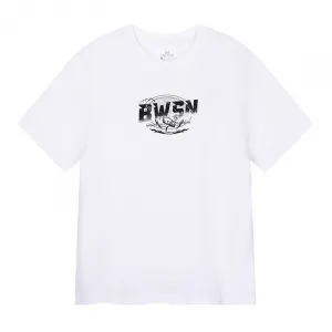 361° Футболка мужская белая с круглым вырезом умеренного прямого кроя