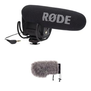Комплект микрофона-пушки RODE VideoMic Pro для крепления на камеру с ветрозащитным экраном Auray Custom