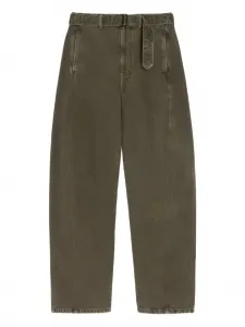 Брюки с драпировкой Lemaire, зеленый