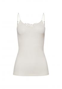 Топ спагетти из шерсти и шелка Hanro, цвет cygne