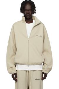 Fear Of God Essentials Спортивная куртка из флиса современного кроя цвета таупе