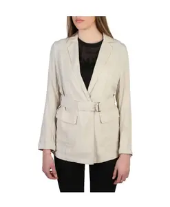 Стильный блейзер с поясом Armani Jeans, бежевый