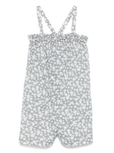 Il Gufo ромпер с цветочным принтом, серый