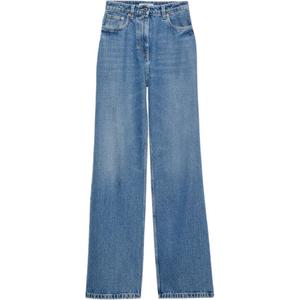 Джинсы Five Pocket с бляшкой Logo PRADA, светло-голубой