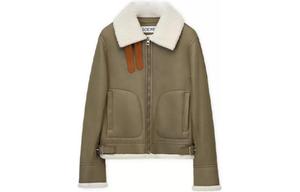 Куртка-авиатор из овчины Loewe, серый