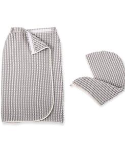 Набор для тела и волос из неотбеленного хлопка с вафельной текстурой, окрашенного пряжей DKNY Pure, Chambray Blue