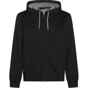 Куртка Zip Up Drawstring Hoodie Brunello Cucinelli, черный