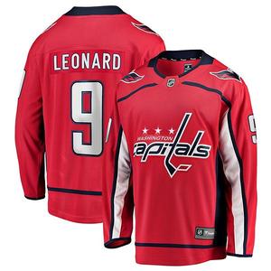 Мужская домашняя майка Washington Capitals Ryan Leonard красная Fanatics