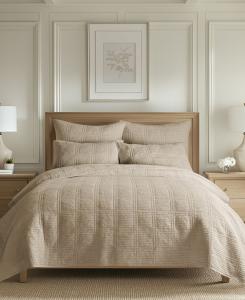 Комплект постельного белья из 3 предметов с текстурой облачная вафельная текстура, размер King/California King Levtex, Taupe