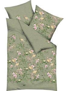 Тонкое фланелевое постельное белье зеленого цвета kaeppel, 135x200 см (80x80 см)