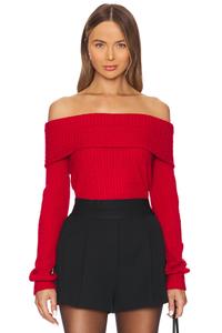 Топ с открытыми плечами Bobi, красный