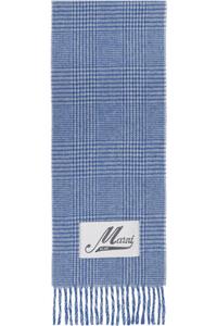 Marni Синий шерстяной шарф