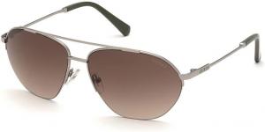 GUESS Мужские классические солнцезащитные очки, Shiny Gunmetal