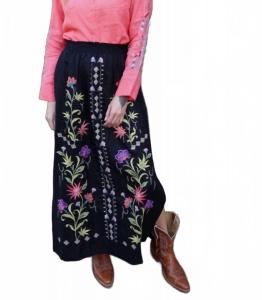 Черная льняная юбка Calista с высоким разрезом Johnny Was