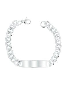 Adeliás Браслет унисекс - браслет из нержавеющей стали в виде цепочки, 21 см, серебристый