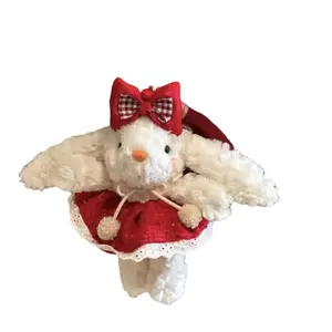 Плюшевый кулон с кроликом в милой марлевой юбке и обвисшими ушками высотой 20см MIC RABBIT