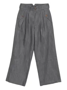 Брюки с плиссированными карманами Labrum London, серый