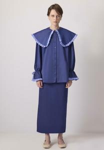 Блуза Touché Privé CONTRAST FRILL, Navy Blue/Dark Blue