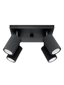 Nice Lamps Черный потолочный светильник GLEAM 4, высота 16,5 см