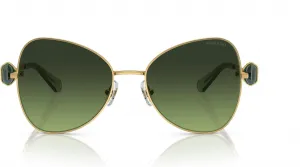 Женские солнцезащитные очки Swarovski Sk7002 Butterfly, Gold Yellow/Brown