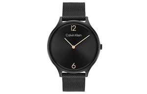 Calvin Klein Часы Wrist Watch Quartz Movement Gold-Plated Steel Strap Black Dial Women's Watch, Black Dial 25200004