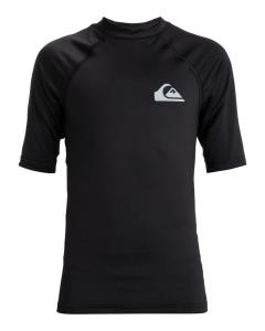 QUIKSILVER Футболка для серфинга с короткими рукавами и защитой от ультрафиолета UPF 50 на каждый день, черная, для мальчиков