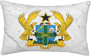 ByoBLu Декоративная наволочка с гербом Ганы Black