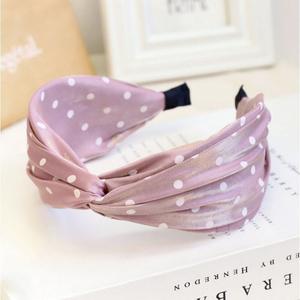 Повязка-тюрбан из ткани в розовый горошек O398WZ2 Ecarla