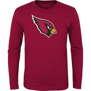 Футболка с длинным рукавом Youth Arizona Cardinals с основным логотипом Outerstuff